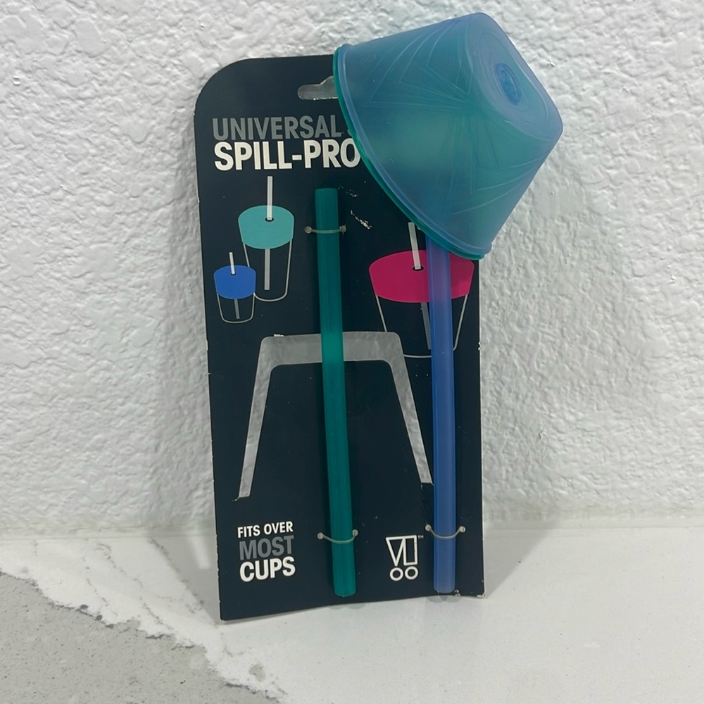 Silicone Spill-proof Lid & Straw Set